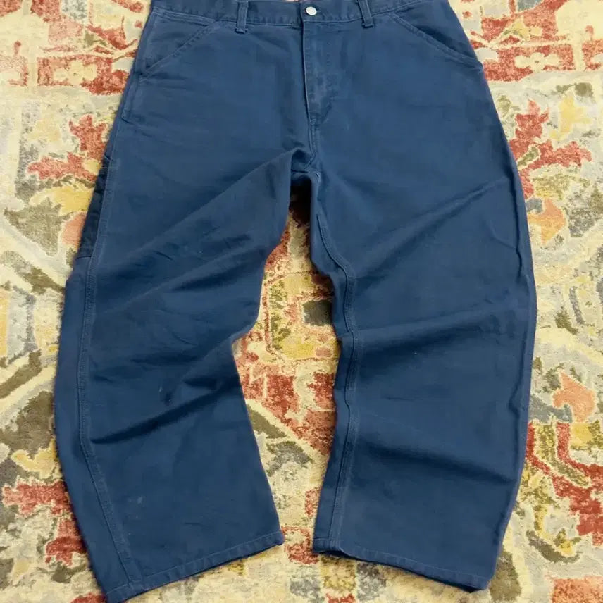 [BUNJANG] Carhartt WIP x Quartersnacks Simple Pants Blue Aged Canvas Size 34x32 / [칼하트WIP] 쿼터스낵스 심플팬츠 블루 34x32