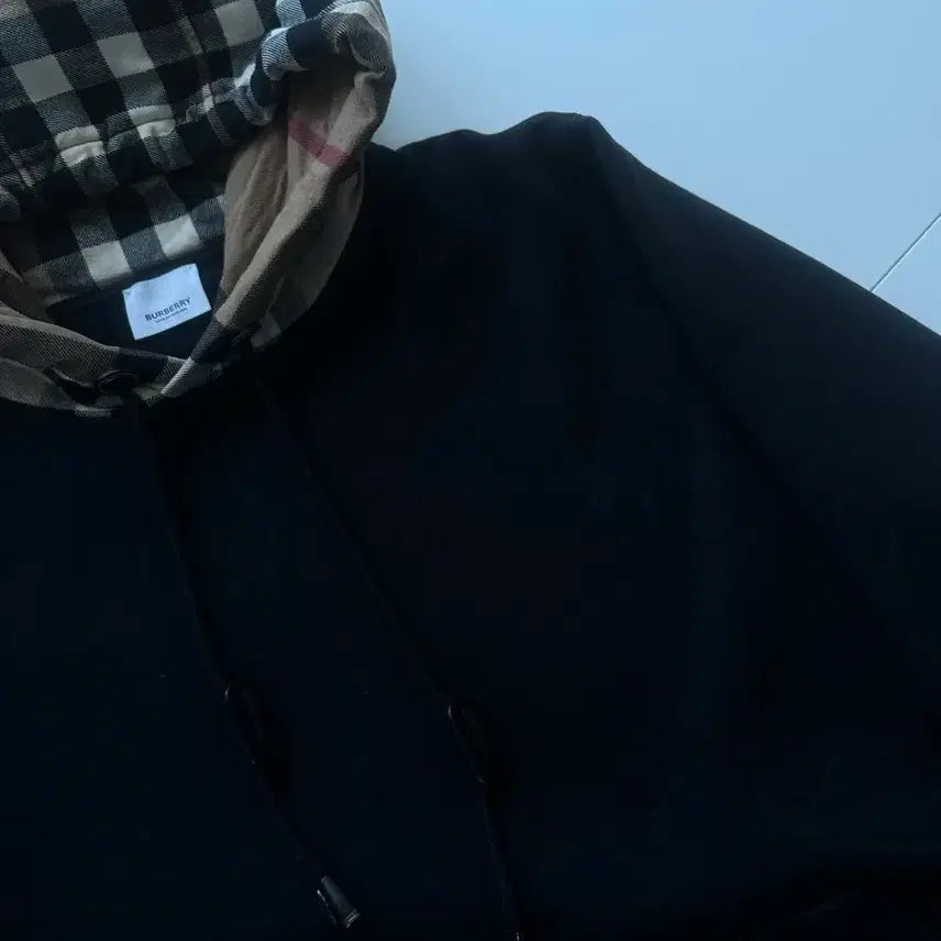 [BUNJANG] Burberry Check Cotton Hoodie Black L / 버버리 체크 코튼 후드 블랙 판매