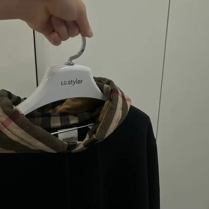 [BUNJANG] Burberry Check Cotton Hoodie Black L / 버버리 체크 코튼 후드 블랙 판매