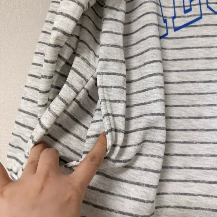 [BUNJANG] Striped Hooded Long Dress / 새제품) 스트라이프 후드 롱 원피스