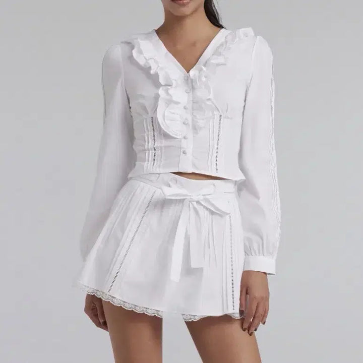 [BUNJANG] Clichere Sheer Romance Signature Blouse / 텍O,새상품)클리시어 시어 로맨스 시그니처 블라우스