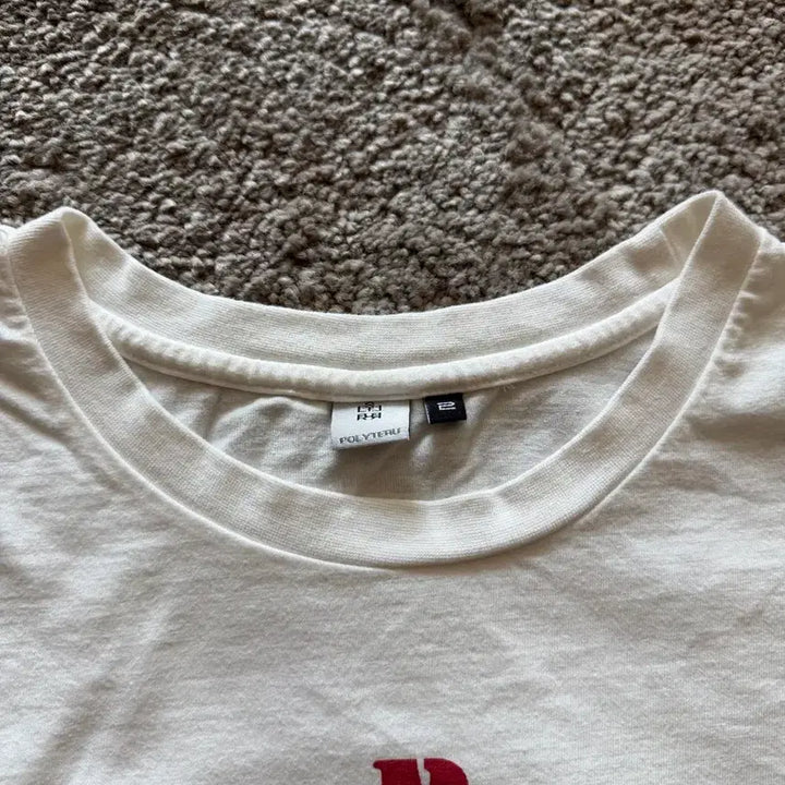 [BUNJANG] Politeru Crosty White T-Shirt / (2) 폴리테루 크로스티 화이트