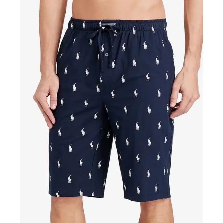 [BUNJANG] Polo Ralph Lauren Pony Pattern Pajama Shorts Navy / 폴로 랄프로렌 포니 패턴 파자마 잠옷 반바지