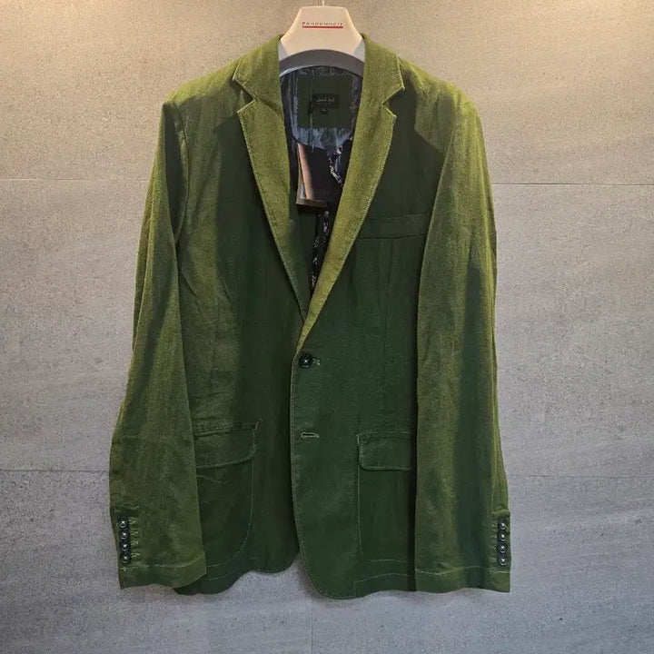 [BUNJANG] Saint Paul Linen Jacket Green Floral Lining XL / Saint Paul. 럭셔리 그린. 린넨 자켓. 미착.