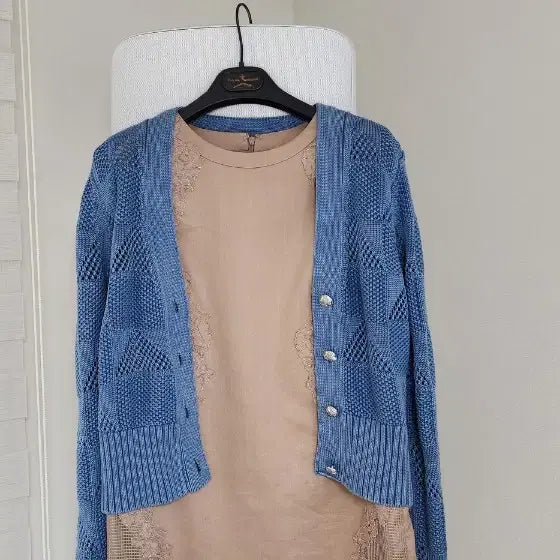 [BUNJANG] LYRIQUE PARIS Linen Lace Dress Beige Size 55 / 제평 리리끄 베이지 린넨 원피스 55사이즈
