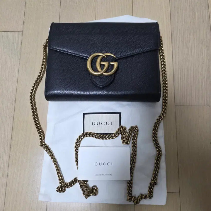 [BUNJANG] Gucci GG Marmont Mini Chain Bag Black / 구찌 정품 GG 마몽 마몬트 미니 체인백 블랙