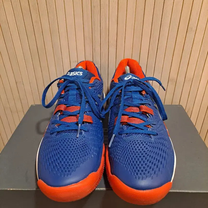 [BUNJANG] ASICS Gel-Resolution Tennis Shoes Blue/Orange Size 270 / 아식스 젤 레졸루션 블루/오렌지 테니스화 270사이즈
