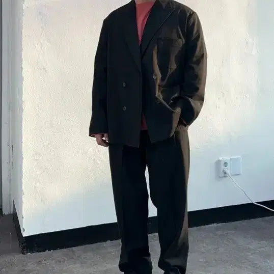 [SOLD OUT] 틀영 / 클래식 더블자켓 셋업 black / L 사이즈