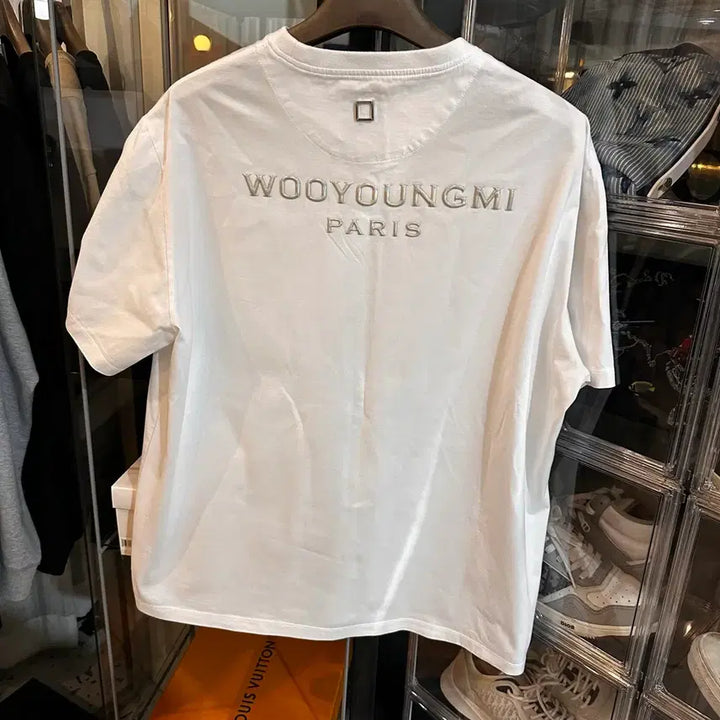 [BUNJANG] Wooyoungmi Embossed Chrome T-Shirt Size 52 / 우영미 크롬 반팔티 52사이즈