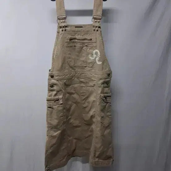 [BUNJANG] Beige Overalls Skirt and Pants / 베이지색 멜빵 치마 외 바지 개당