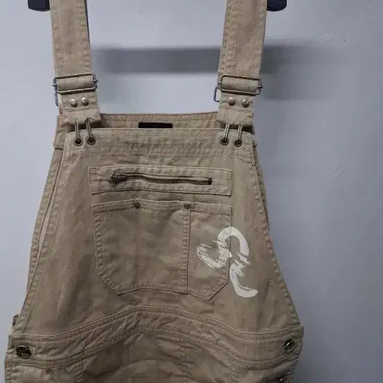 [BUNJANG] Beige Overalls Skirt and Pants / 베이지색 멜빵 치마 외 바지 개당