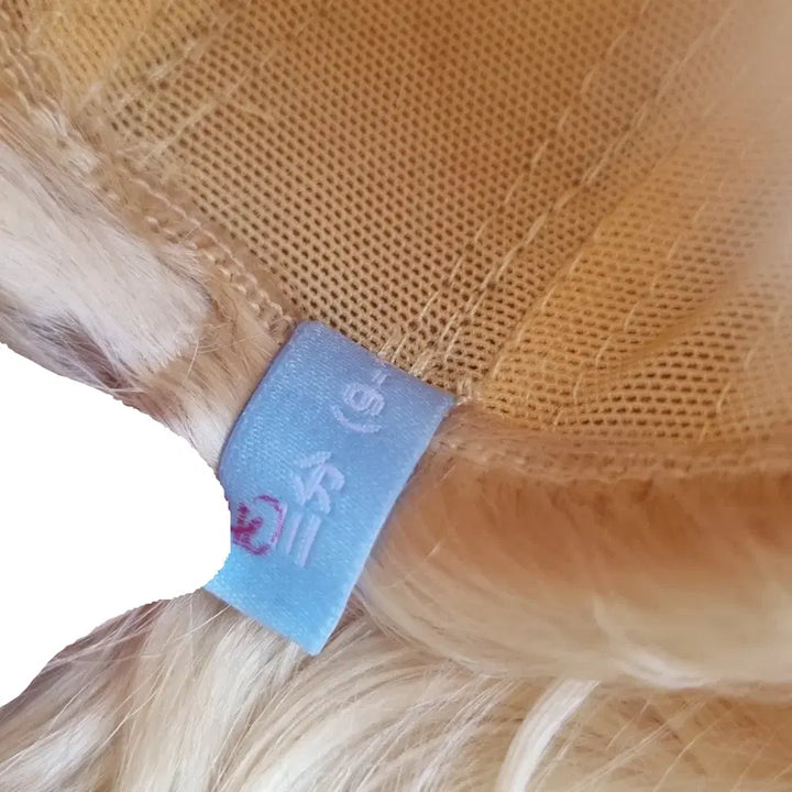 [BUNJANG] Awen SD Long Braided Mohair Wig Gold 3-part / 아웬 SD 롱 양갈래 모헤어 가발 금색 3부