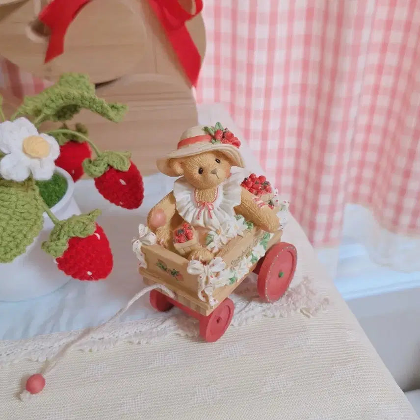 [BUNJANG] Cherished Teddies Sweet Berry Vintage Teddy Bear Figure / 체리쉬드테디즈 빈티지 테디베어 피규어 앤틱 인테리어 소품 장식