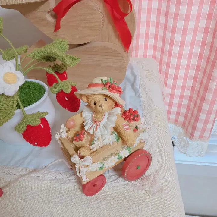 [BUNJANG] Cherished Teddies Sweet Berry Vintage Teddy Bear Figure / 체리쉬드테디즈 빈티지 테디베어 피규어 앤틱 인테리어 소품 장식