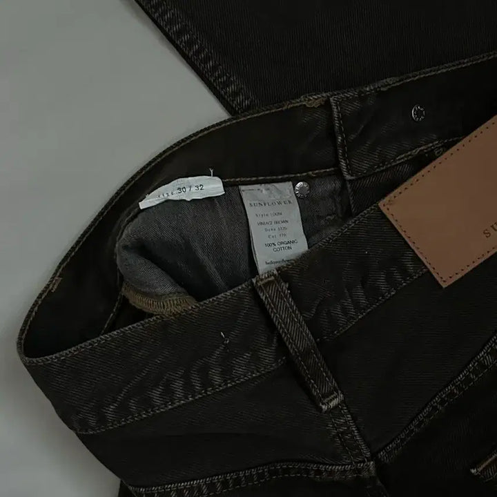 [BUNJANG] Sunflower Rouge Denim Vintage Brown Jeans / 선플라워 루즈 데님 빈티지 브라운 30/32