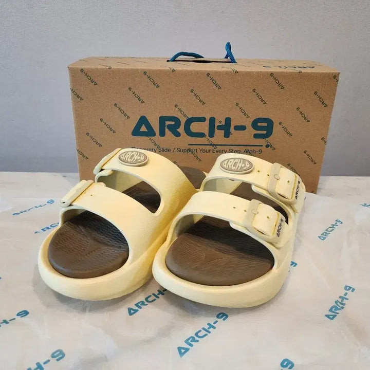 [BUNJANG] Arch-9 Flux Functional Slippers (Yellow, Size 240) / [슬리퍼] 아치나인 Arch-9 Flux기능성 슬리퍼 (옐로우 240)