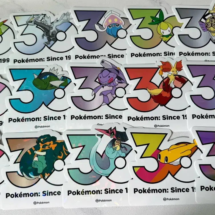 [BUNJANG] Pokemon 30th Anniversary Sticker Set (43 Types) / 포켓몬 30주년 기념 스티커 (41종)