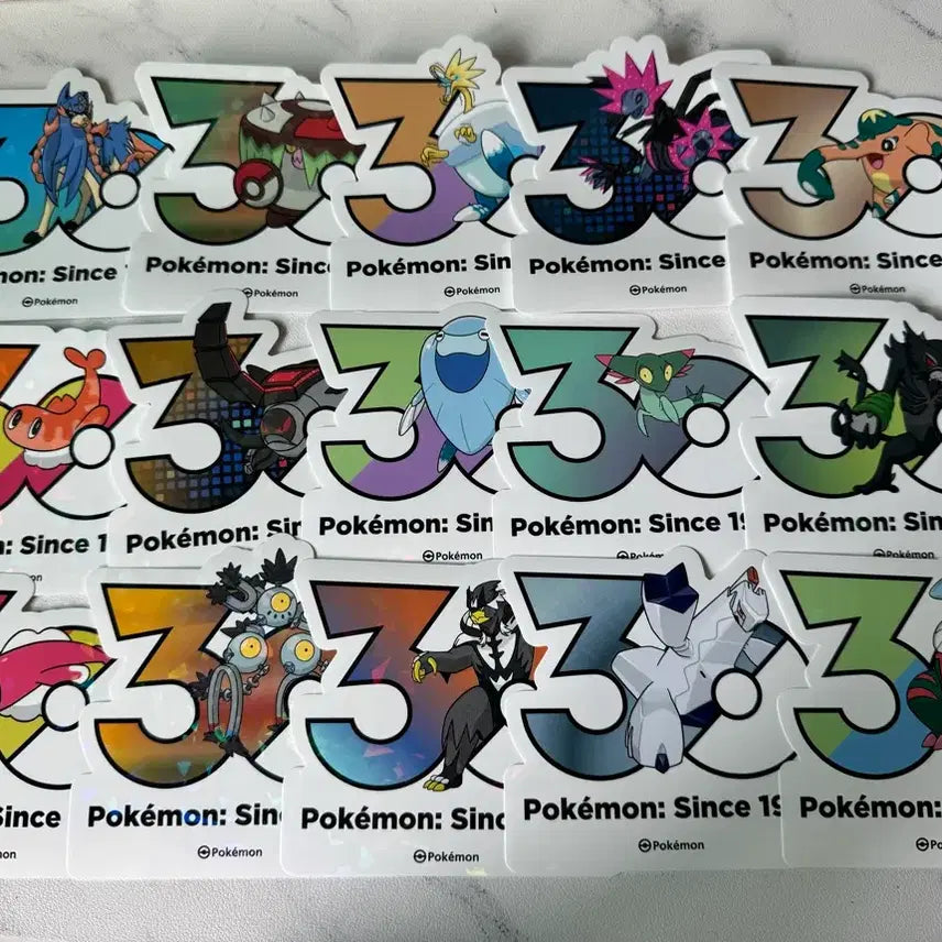 [BUNJANG] Pokemon 30th Anniversary Sticker Set (43 Types) / 포켓몬 30주년 기념 스티커 (41종)