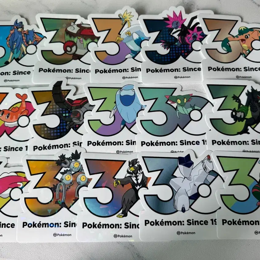 [BUNJANG] Pokemon 30th Anniversary Sticker Set (43 Types) / 포켓몬 30주년 기념 스티커 (41종)