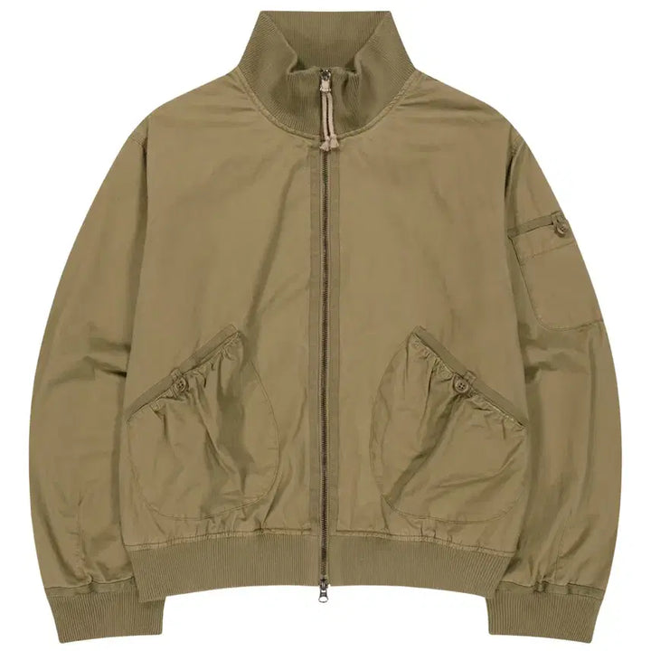 [BUNJANG] Coyseio Dusty Cotton Bomber Jacket (Beige) / 코이세이오 더스티 코튼 봄버 자켓 (베이지/1)