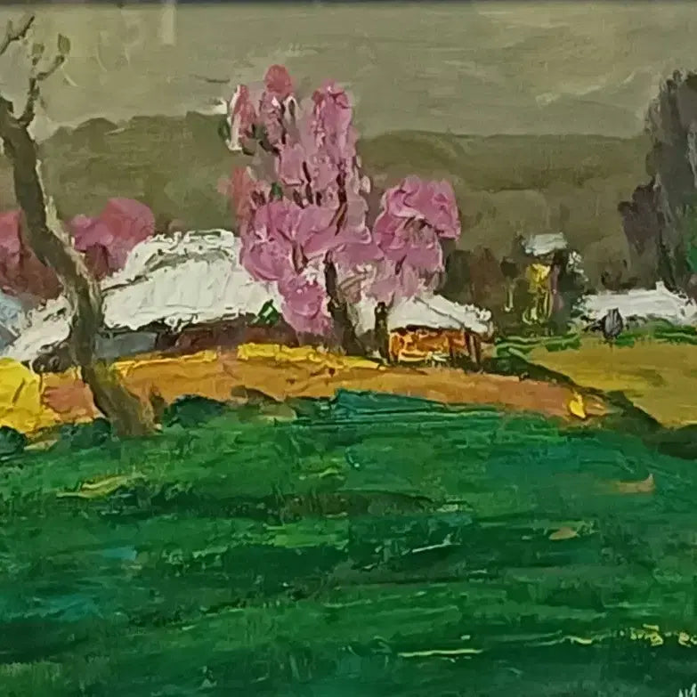 [BUNJANG] Park Ju-ha "Southern Scenery (F4)" Oil Painting (1996) / 서양화 액자 박주하 작가의 남도 풍경(F4)