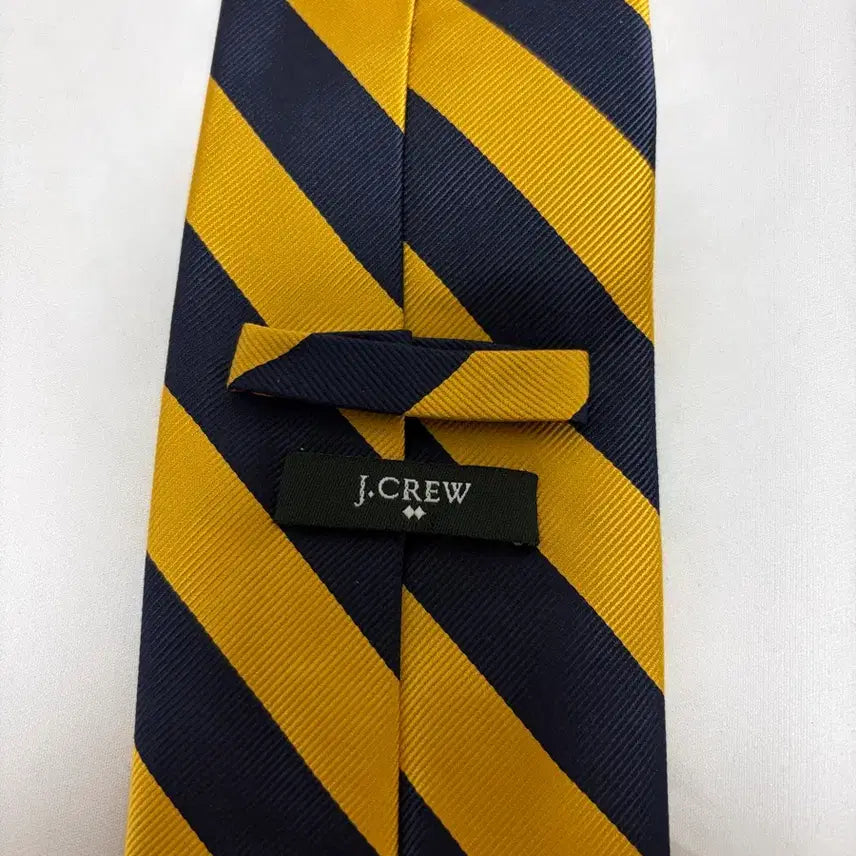 [BUNJANG] J.Crew Striped Silk Necktie Yellow/Navy / 제이크루 스트라이프 넥타이 옐로우/네이비