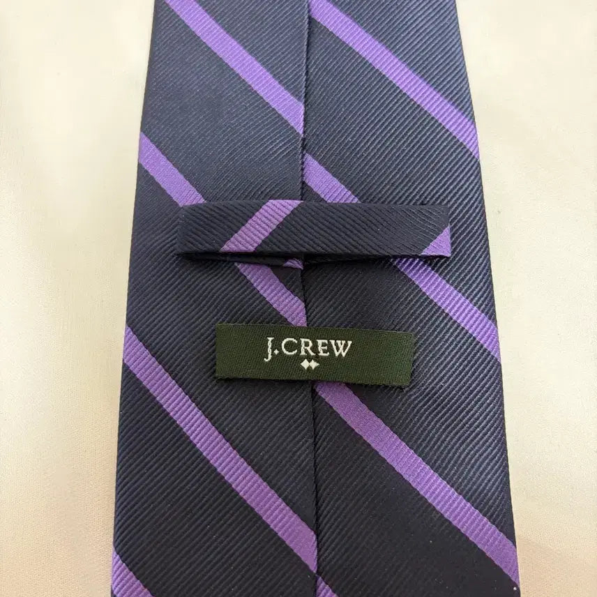 [BUNJANG] J.Crew Striped Silk Necktie Navy/Purple / 제이크루 스트라이프 넥타이 네이비/퍼플