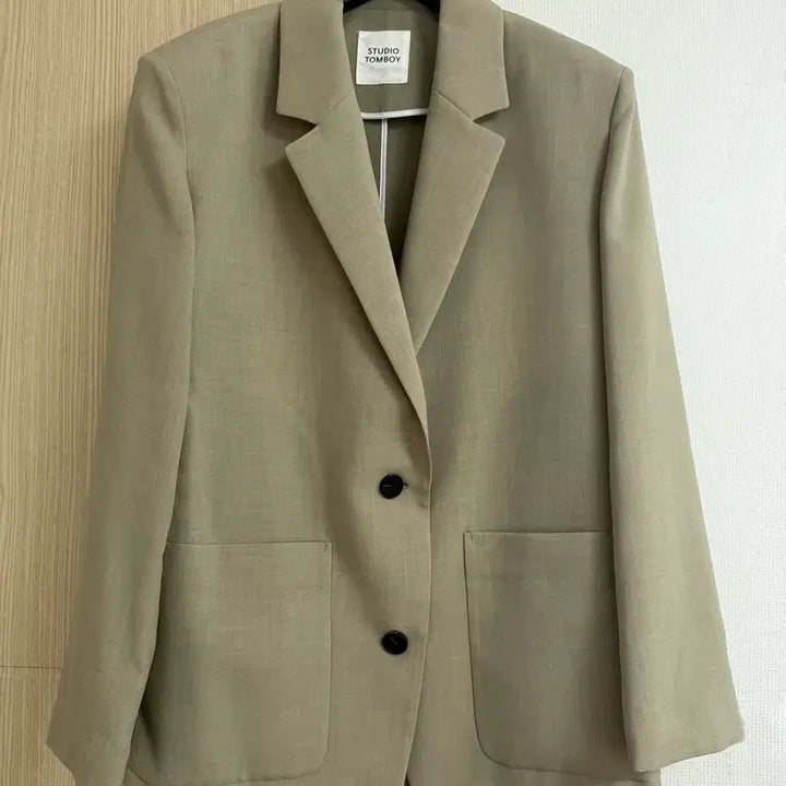 [BUNJANG] Studio Tomboy Oversized Fit Jacket Olive Beige / 스튜디오 톰보이 오버핏 자켓 올리브베이지색