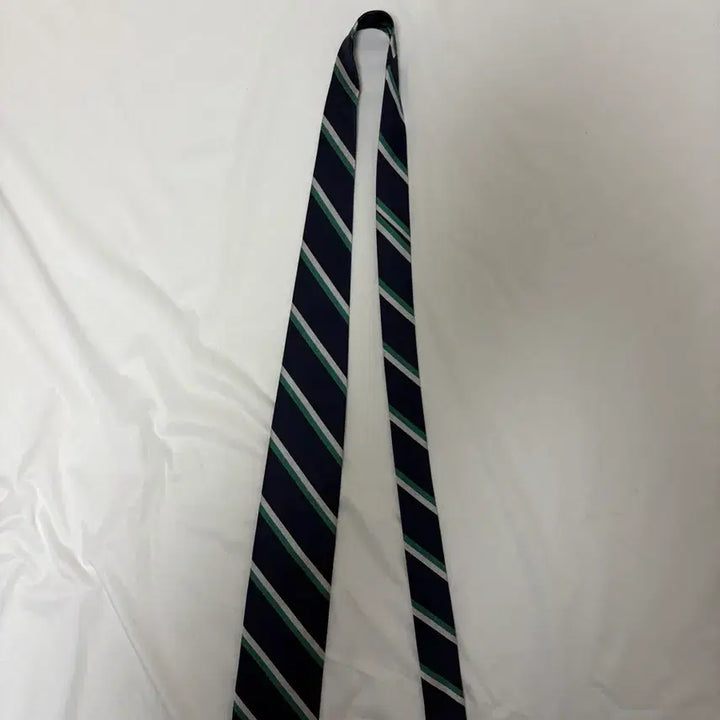 [BUNJANG] J.Crew Striped Silk Necktie Green/Navy / 제이크루 스트라이프 넥타이 그린/네이비