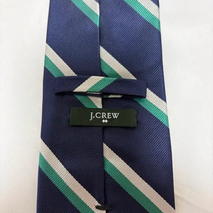 [BUNJANG] J.Crew Striped Silk Necktie Green/Navy / 제이크루 스트라이프 넥타이 그린/네이비