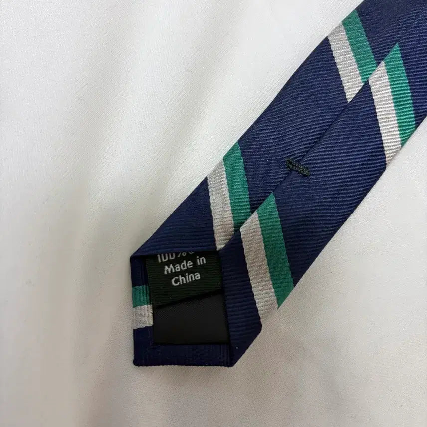 [BUNJANG] J.Crew Striped Silk Necktie Green/Navy / 제이크루 스트라이프 넥타이 그린/네이비