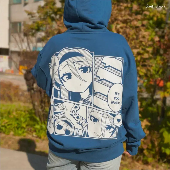 [BUNJANG] Kangji Cartoon Hoodie (L) / 강지 카툰 후드티 (L)
