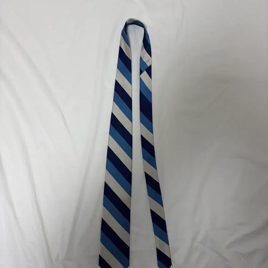 [BUNJANG] J.Crew Stripe Silk Necktie Blue/Navy / 제이크루 스트라이프 넥타이 블루/네이비