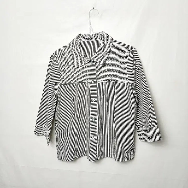 [BUNJANG] SUNGRACE Japanese Vintage Stripe Shirt Size 80 / SUNGRACE 일본빈티지 스트라이프 셔츠 80