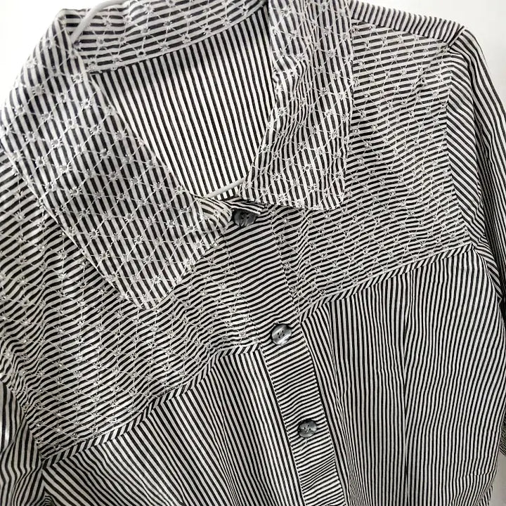[BUNJANG] SUNGRACE Japanese Vintage Stripe Shirt Size 80 / SUNGRACE 일본빈티지 스트라이프 셔츠 80