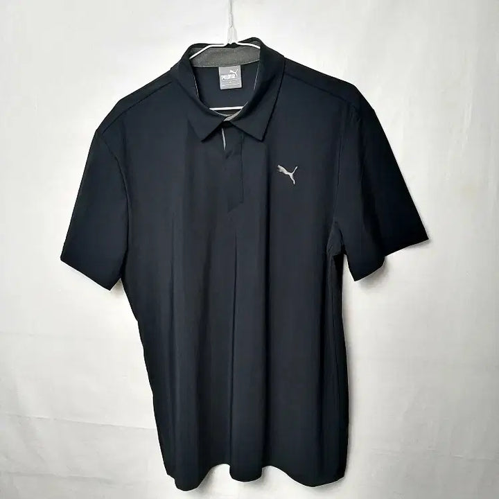 [BUNJANG] Puma Golf Black Short Sleeve Polo T-Shirt / 푸마골프 블랙  기능성 카라 반팔티 105