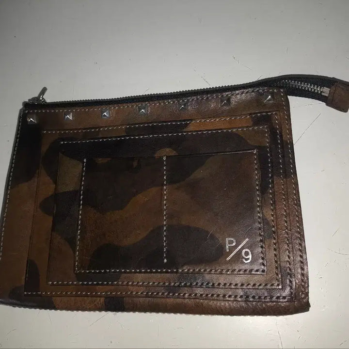 [BUNJANG] Parts Nine Handmade Leather Mini Clutch / 재팬 파츠나인 수제 가죽 미니 클러치 일본