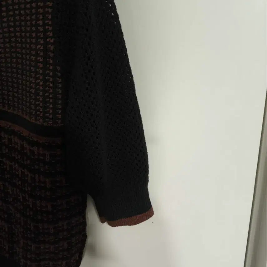 [BUNJANG] M Jucca Cotton Knit Mesh Half Sleeve T-Shirt / M 주카 코튼 니트 그물짜임 메쉬 반팔