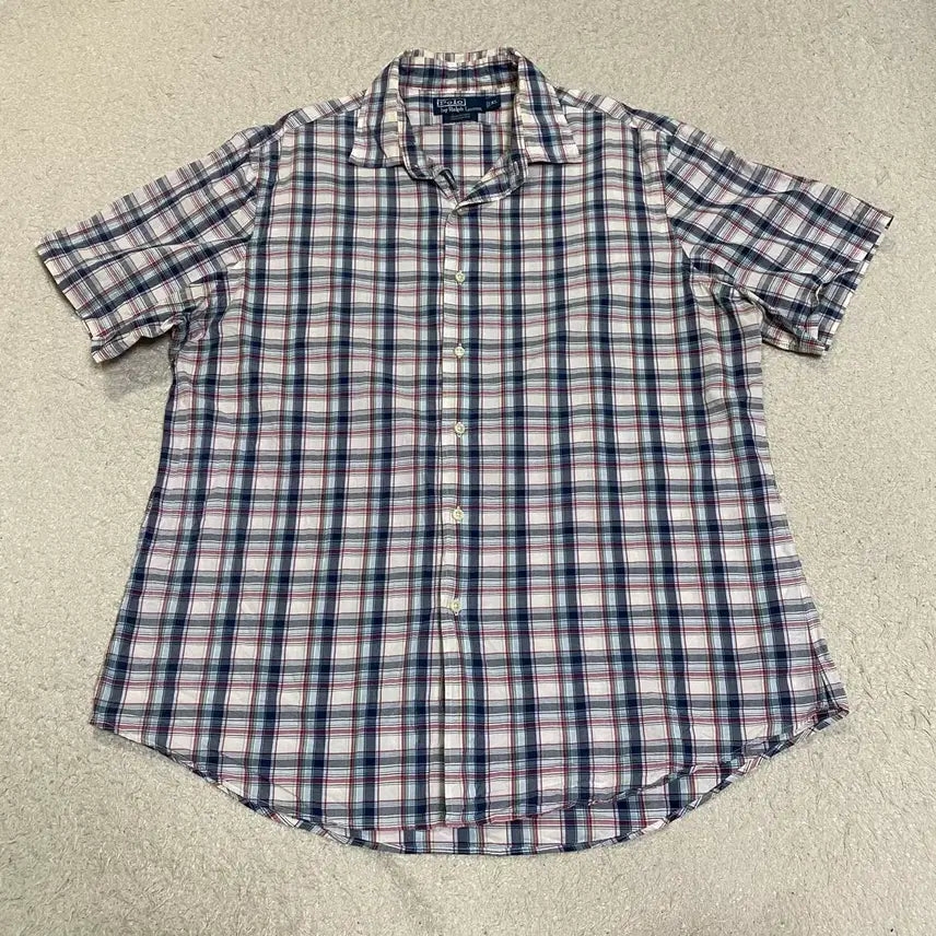 [BUNJANG] Polo Ralph Lauren Check Short Sleeve Shirt XL / 폴로 랄프로렌 체크 반팔 셔츠 XL