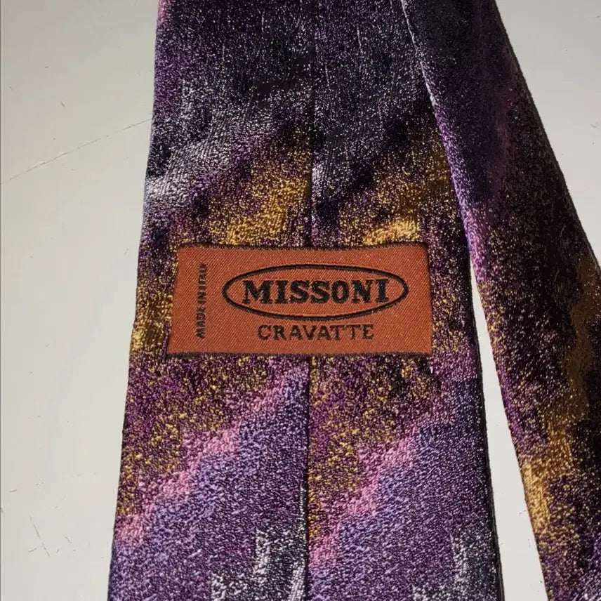 [BUNJANG] Missoni Jacquard Pattern Silk Necktie / 미쏘니 자카드 패턴 실크 넥타이 148x8.5