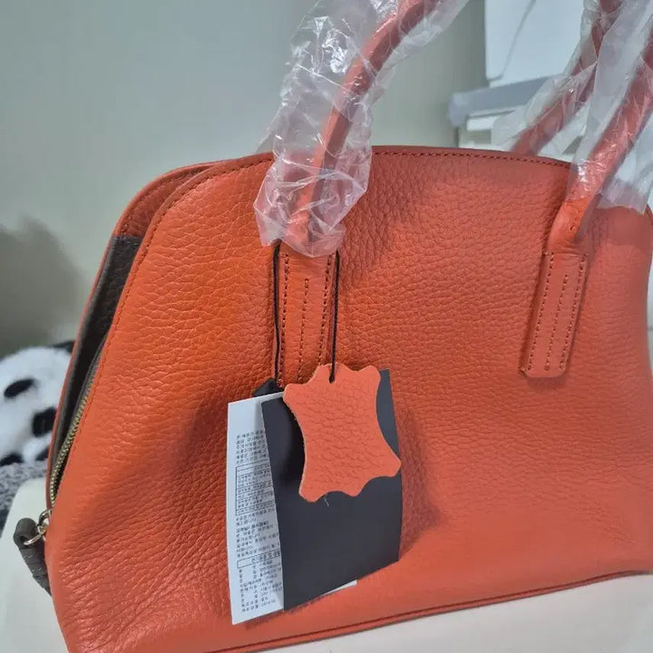 [BUNJANG] Andiata Orange Leather Tote Bag / 앤디아타 오렌지 가죽 토트백 새상품