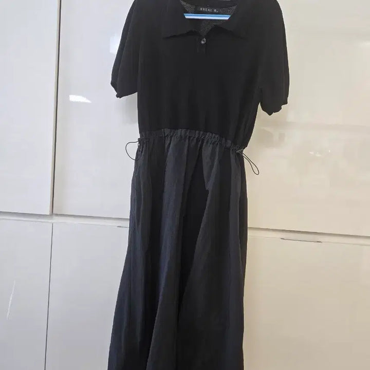 [BUNJANG] BREAL Black Short Sleeve Long Dress / BREAL B. 블랙 반팔 롱 원피스