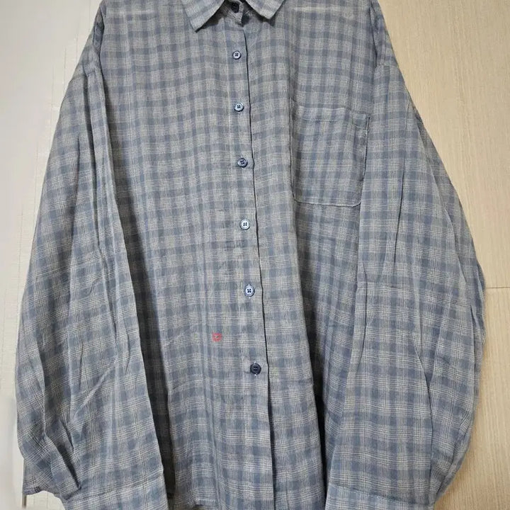 [BUNJANG] Summer Checkered Loose Fit Shirt / 새상품) 얇은 여름 체크셔츠 루즈핏