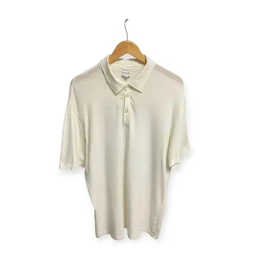 [BUNJANG] Emporio Armani White Polo Shirt 2XL / 아르마니 화이트 폴로 셔츠 2XL