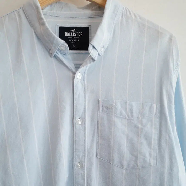 [BUNJANG] Hollister Striped Cotton Shirt / HOLLISTER 홀리스터 스트라이프 셔츠