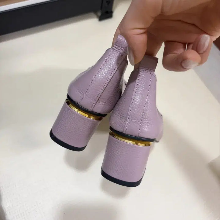 [BUNJANG] Rose Pink Leather Loafers - Women&