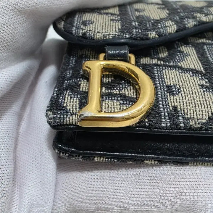 [BUNJANG] Dior Saddle Flap Card Holder Blue Oblique Jacquard / [공홈정품]디올 오블리크 새들 지갑