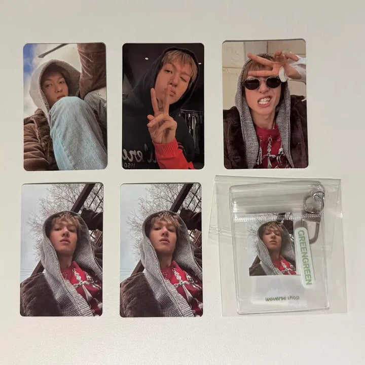 [BUNJANG] SEVENTEEN The8 Green Room Martin Pouch Bundle Set Photocard / 코르티스 그린그린 위버스 마틴 특전 럭드 포카 파우치 일괄 양도