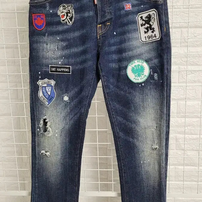 [BUNJANG] DSQUARED2 17 Season Multi-Patch Slim Fit Jeans / [31-32]디스퀘어드2 17년도시즌 멀티패치 디테일 슬림핏청바지 스판o