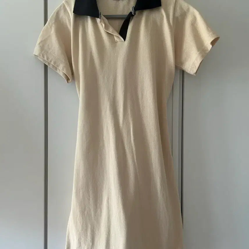 [BUNJANG] Colorblock Collar Mini Dress / 배색 카라 미니원피스